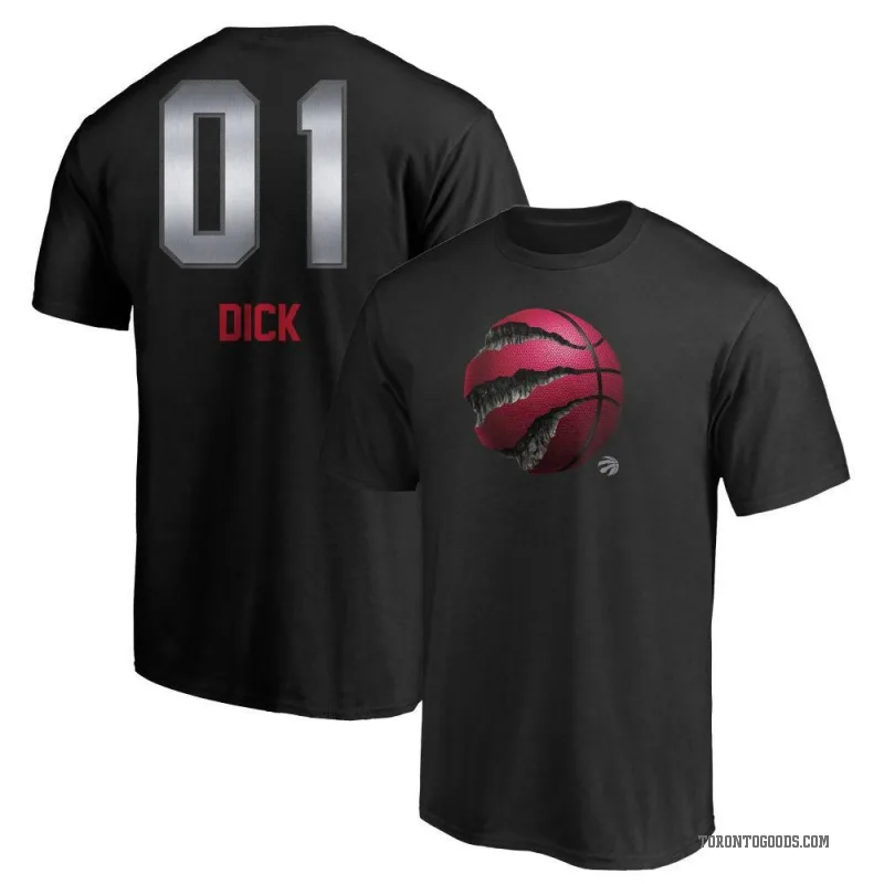 Gradey Dick Men's Black Toronto Raptors Midnight Mascot T-Shirt