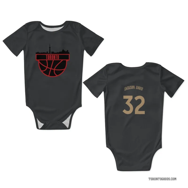 Trayce Jackson-Davis  Black Toronto Raptors  Newborn & Infant Bodysuit