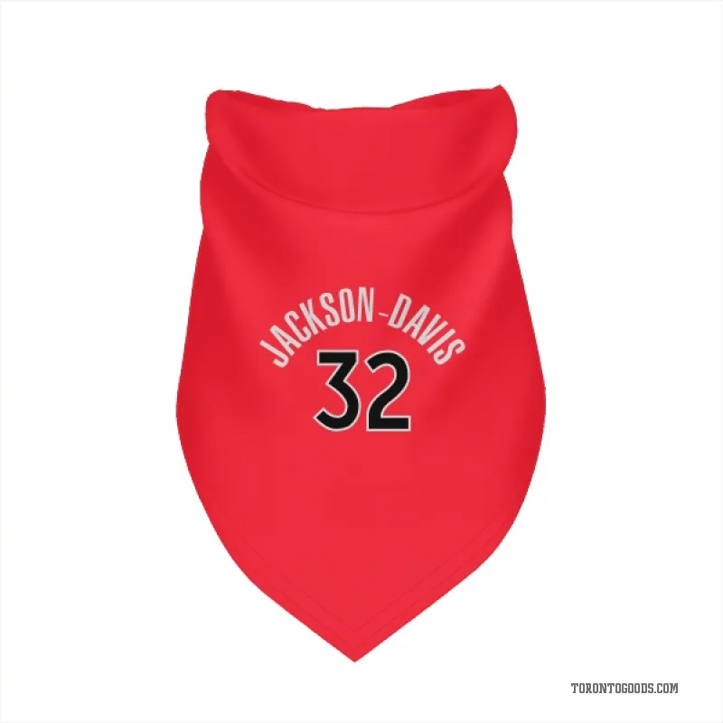 Trayce Jackson-Davis  Red Toronto Raptors  Cat & Dog Pet Bandana