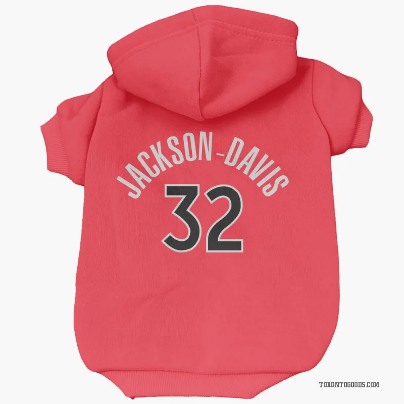 Trayce Jackson-Davis  Red Toronto Raptors  Cat & Dog Pet Hoodie