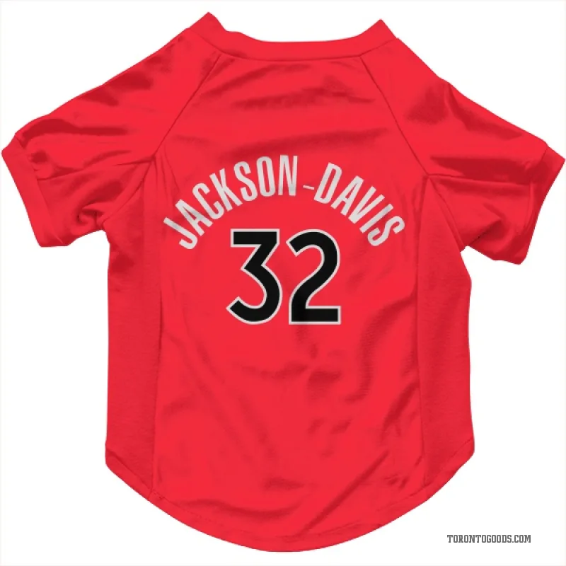 Trayce Jackson-Davis  Red Toronto Raptors  Cat & Dog Pet Jersey