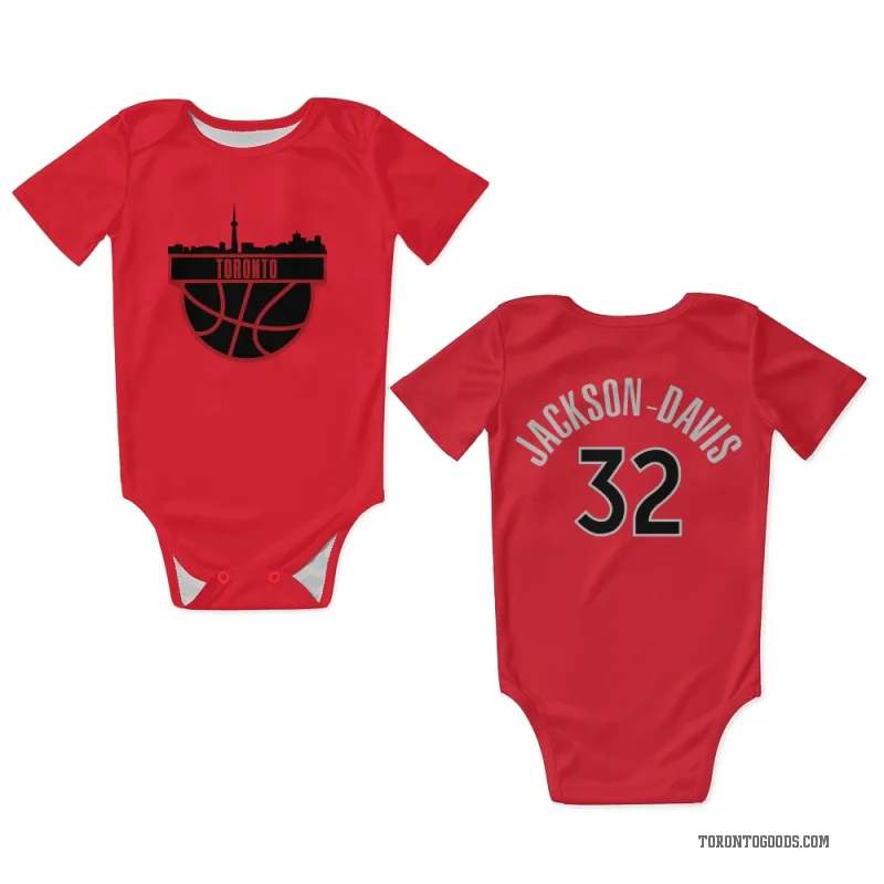 Trayce Jackson-Davis  Red Toronto Raptors  Newborn & Infant Bodysuit